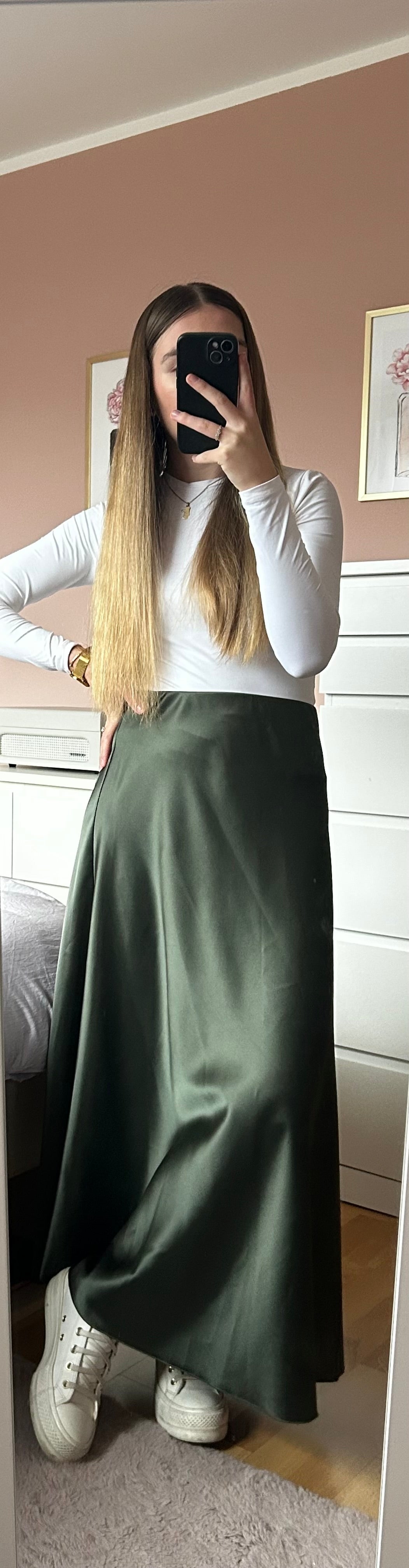 Jupe en satin Clara